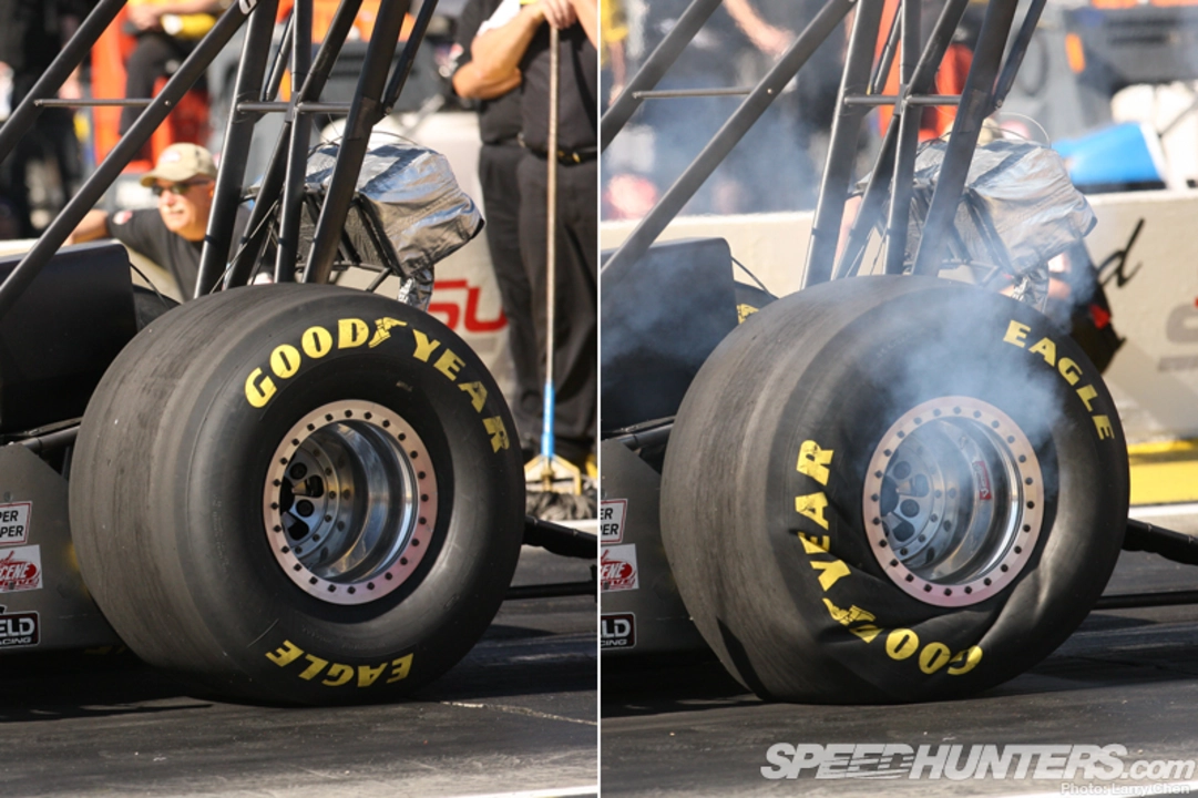 In drag racing, does spinning the tires really help?